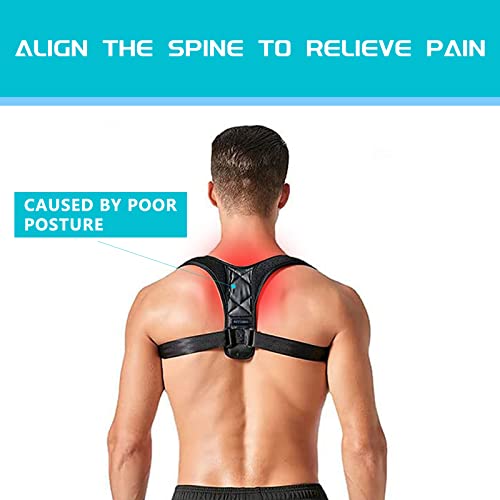 Posture Corrector for Men & Women, Clavicle Support Brace, Adjustable Back Straightener, Neck & Back Pain Relief | Post