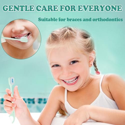 5-in-1 Travel Toothbrush Set for Work or Travel | Prepasted Disposable Mini Toothbrushes 12 Pack Mint | Travel Toothbru