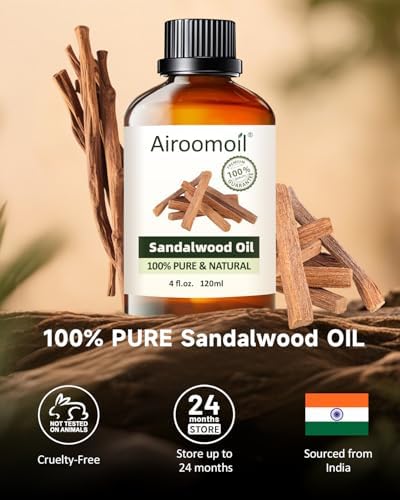 100% Pure Sandalwood Essential Oil for Home and Skin Care | Premium Grade for Diffusers, Massage, Soap Making, Aromathe