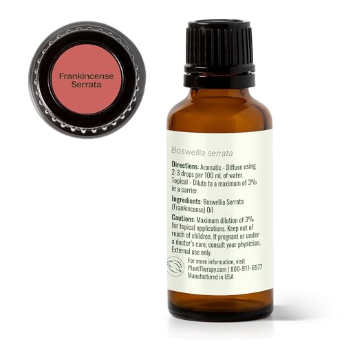Plant Therapy Frankincense Serrata Essential Oil for Aromatherapy and Therapeutic Use, 100% Pure & Natural, 30 mL | Pla