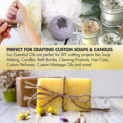 Sun Essential Oils - 4 oz Frankincense Essential Oil with Dropper for Diffuser and Aromatherapy Massage Sun Essential