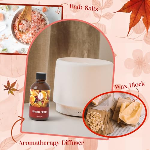 Autumn Spiced Cider Essential Oil 120ml, Natural Fall Fragrance for Aromatherapy