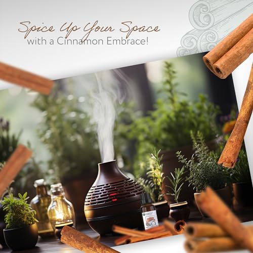 HBNO Organic Cinnamon Bark Essential Oil - 1 oz - For Diffusers, Cleaning & More