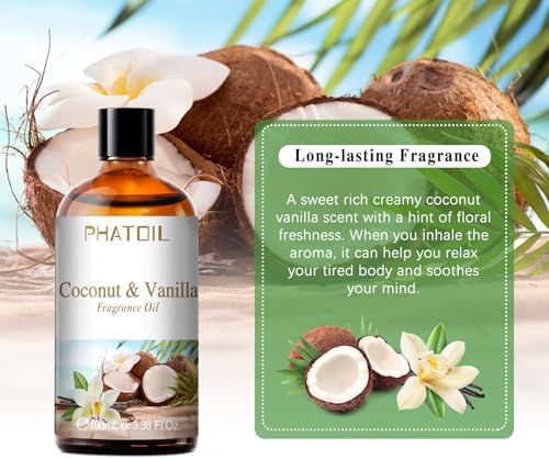 PHATOIL |38FL.OZ Coffee Fragrance Oils for Aromatherapy - Perfect for Diffuser and DIY Projects, Essential Oils for Home