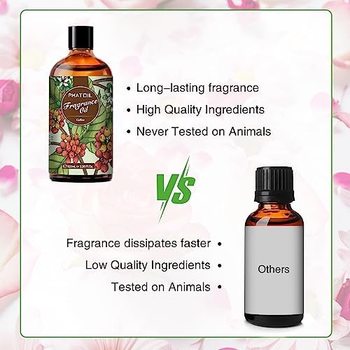 PHATOIL |38FL.OZ Coffee Fragrance Oils for Aromatherapy - Perfect for Diffuser and DIY Projects, Essential Oils for Home