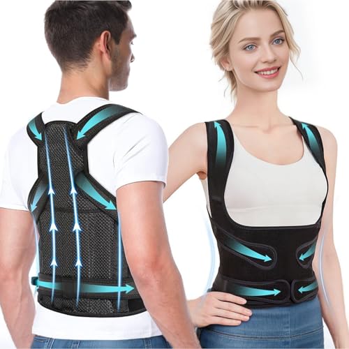 Back Brace Posture Corrector for Pain Relief - Size M (Chest 34-41 Inch, Weight 120-170 lb) Back Brace Posture Correct