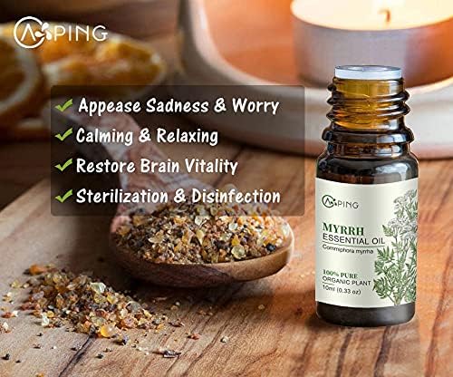 Pure Sandalwood Essential Oil for Diffuser and Aroma - 100% Organic, Santalum Album - 0.33oz | Pure Sandalwood Essentia