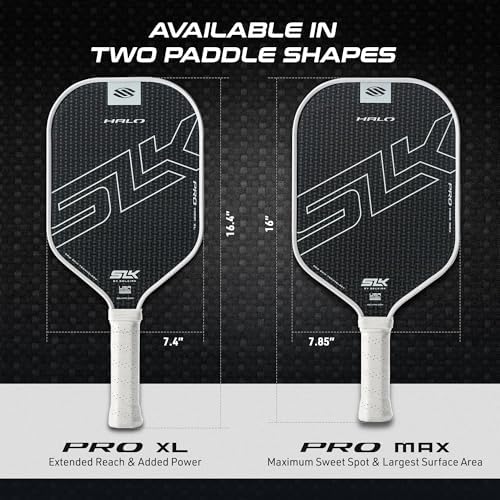 Selkirk Sport SLK Halo Raw Carbon Fiber Pickleball Paddle for Advanced Players | USA Designed | T700, 18k Ultraweave, A