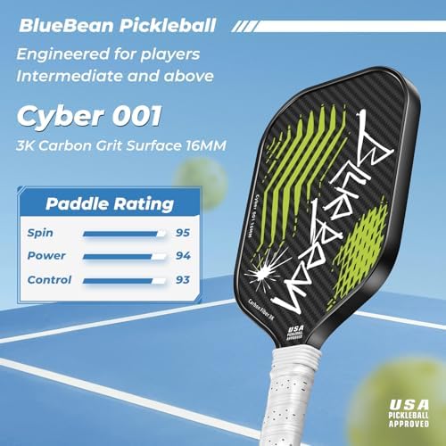 Carbon Fiber Pickleball Paddle for Professional Players | USAPA Approved Pickleball Paddle with Carbon Fiber | BlueBean