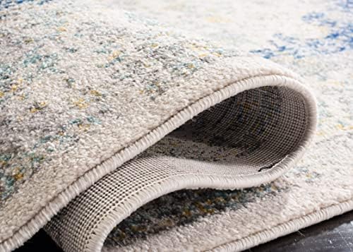 SAFAVIEH Evoke Collection Area Rug - Grey & Gold, Shabby Chic Oriental Medallion Design, Non-Shedding & Easy Care, Perfe - Image 34