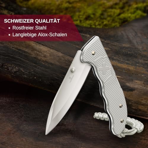 Victorinox Evoke Swiss Army Knife: Foldable Blade, Thumb Stud & Lockback Mechanism for Outdoor Enthusiasts
