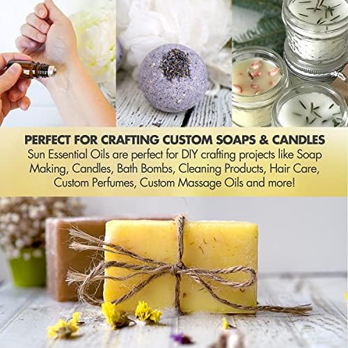 Sun Essential Oils - 4 oz Frankincense Essential Oil with Dropper for Diffuser and Aromatherapy Massage Sun Essential