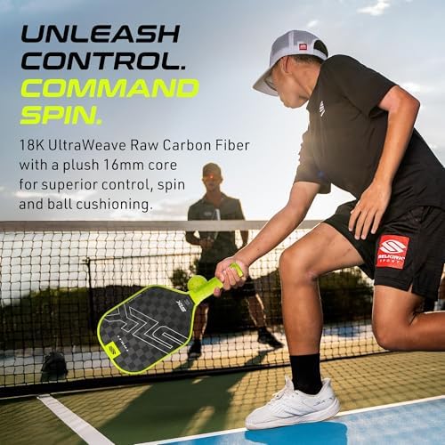 Selkirk Sport SLK Halo Raw Carbon Fiber Pickleball Paddle for Advanced Players | USA Designed | T700, 18k Ultraweave, A