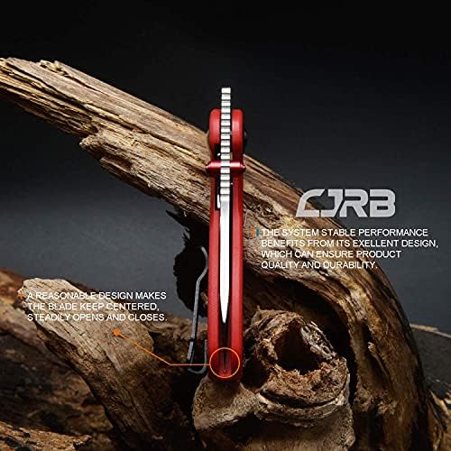 CJRB Maileah Pocket Knife: Men's Outdoor Survival Folding EDC Knife - |39" Damascus Steel Blade, Black G10 Handle - J191