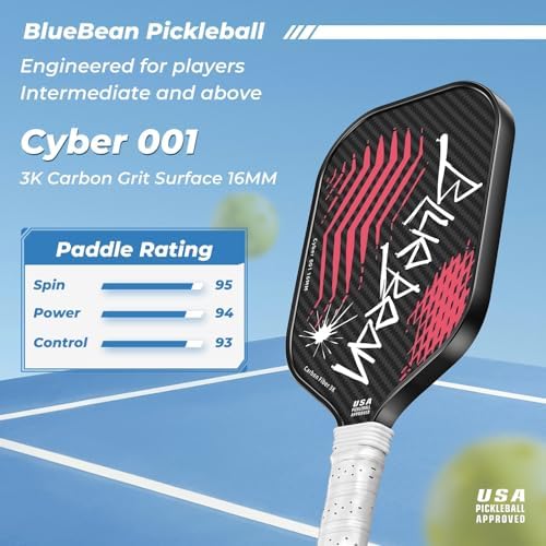 Carbon Fiber Pickleball Paddle for Professional Players | USAPA Approved Pickleball Paddle with Carbon Fiber | BlueBean
