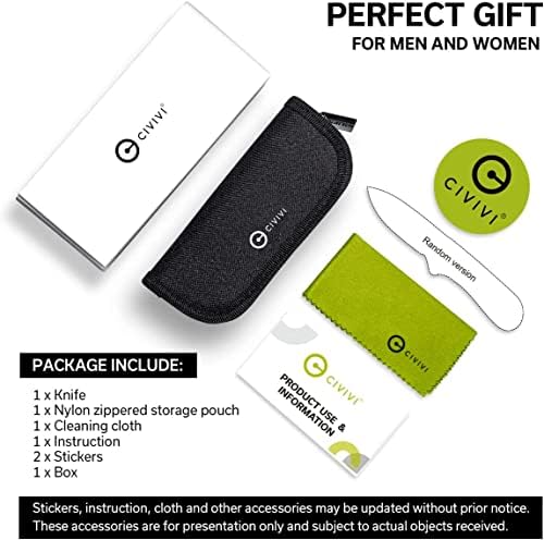 CIVIVI Mini Praxis Folding Pocket Knife C18026C-1, D2 Steel Blade G10 Handle Small EDC Knife for Men Women, Sharp Campin