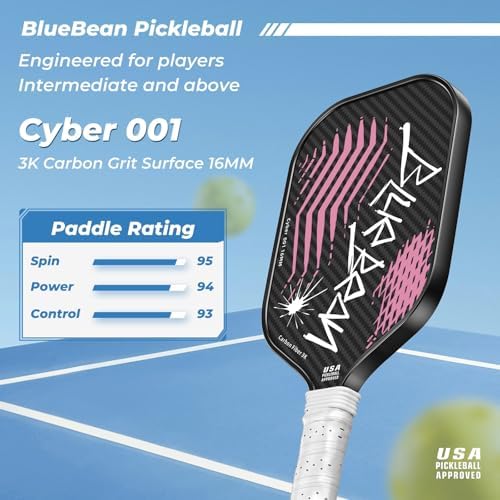 Carbon Fiber Pickleball Paddle for Professional Players | USAPA Approved Pickleball Paddle with Carbon Fiber | BlueBean