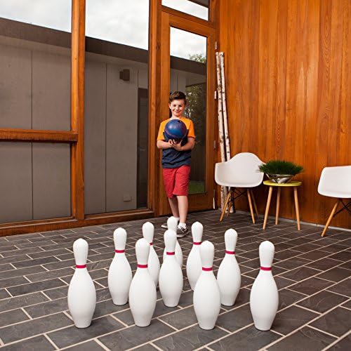 Champion Sports Rubber Bowling Ball for Beginners and Enthusiasts - Easy Grip and Stable Roll | Champion Sports Rubber