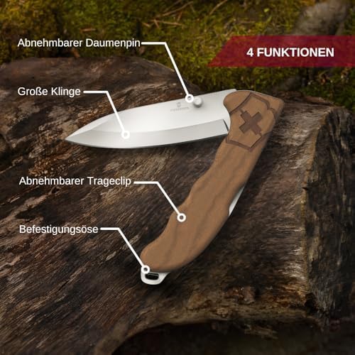 Victorinox Evoke Swiss Army Knife: Foldable Blade, Thumb Stud & Lockback Mechanism for Outdoor Enthusiasts