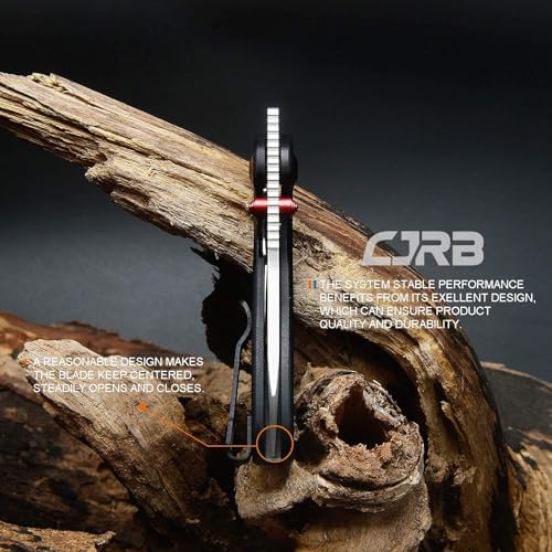 CJRB Maileah Pocket Knife: Men's Outdoor Survival Folding EDC Knife - |39" Damascus Steel Blade, Black G10 Handle - J191