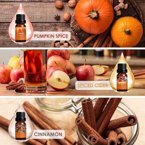 ARVIDSSON Autumn Spice Essential Oil Set - Cinnamon, Pumpkin Pie, Harvest Spice | Perfect for Diffusing in Your Home th