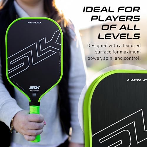 Selkirk Sport SLK Halo Raw Carbon Fiber Pickleball Paddle for Advanced Players | USA Designed | T700, 18k Ultraweave, A