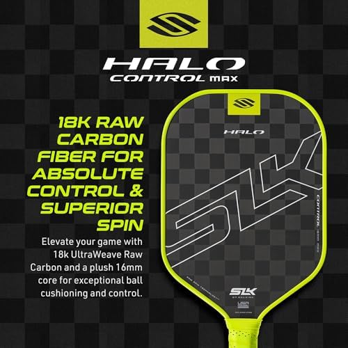 Selkirk Sport SLK Halo Raw Carbon Fiber Pickleball Paddle for Advanced Players | USA Designed | T700, 18k Ultraweave, A