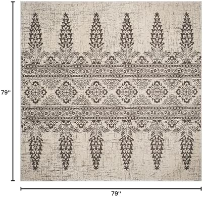 SAFAVIEH Evoke Collection Area Rug - Ivory & Gold, Non-Shedding & Easy Care, Ideal for High Traffic Areas in Living Room - Image 94