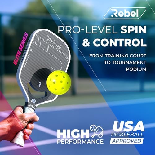 Professional Carbon Fiber Pickleball Paddle for Maximum Control and Power | USAPA Approved 16mm Polymer Core Carbon Fib
