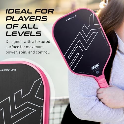 Selkirk Sport SLK Halo Raw Carbon Fiber Pickleball Paddle for Advanced Players | USA Designed | T700, 18k Ultraweave, A
