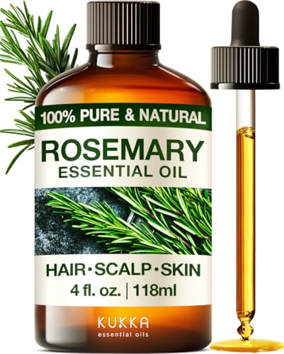 100% Pure Natural Rosemary Oil for Hair, Skin & More (4 Fl Oz)
