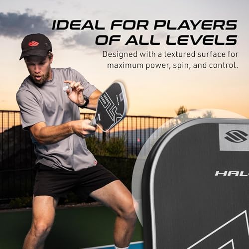 Selkirk Sport SLK Halo Raw Carbon Fiber Pickleball Paddle for Advanced Players | USA Designed | T700, 18k Ultraweave, A