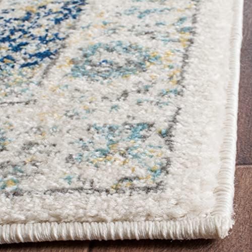 SAFAVIEH Evoke Collection Area Rug - Grey & Gold, Shabby Chic Oriental Medallion Design, Non-Shedding & Easy Care, Perfe - Image 32