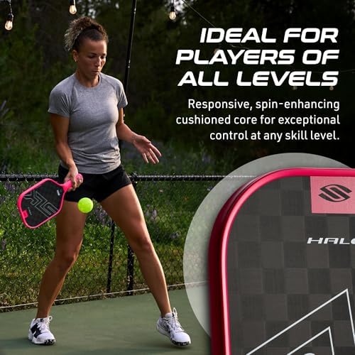 Selkirk Sport SLK Halo Raw Carbon Fiber Pickleball Paddle for Advanced Players | USA Designed | T700, 18k Ultraweave, A