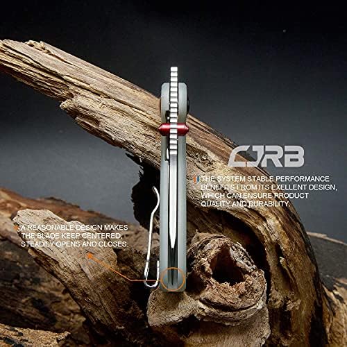 CJRB Maileah Pocket Knife: Men's Outdoor Survival Folding EDC Knife - |39" Damascus Steel Blade, Black G10 Handle - J191