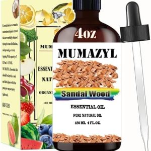 Sandalwood Essential Oil for Diffuser Humidifier Yoga Cleaning 4 Fl Oz | Sandalwood Oil 120ML for DIY Candle Soap Makin