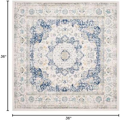 SAFAVIEH Evoke Collection Area Rug - Grey & Gold, Shabby Chic Oriental Medallion Design, Non-Shedding & Easy Care, Perfe - Image 37