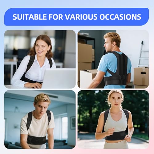 Babaka Posture Corrector for Women and Men | Full Back Support | Upper and Lower Back Pain Relief | Back Brace | Shoulde