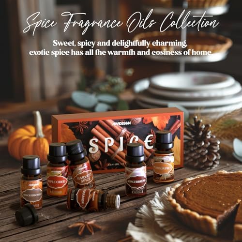ARVIDSSON Autumn Spice Essential Oil Set - Cinnamon, Pumpkin Pie, Harvest Spice | Perfect for Diffusing in Your Home th
