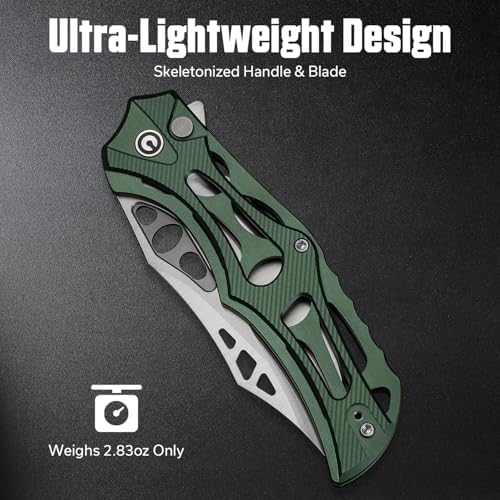 CIVIVI Men's Biophase Flipper Tactical Pocket Knife, Lightweight for Camping and Hunting, C23083C-2 (OD Green)