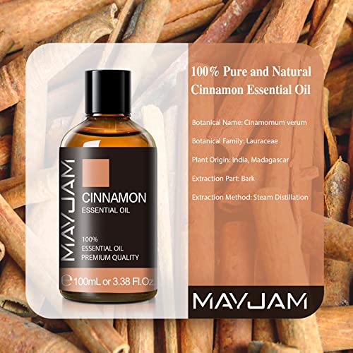 MAYJAM Pure Cinnamon Essential Oil, |38FL.OZ, Perfect for Aromatherapy Diffusers