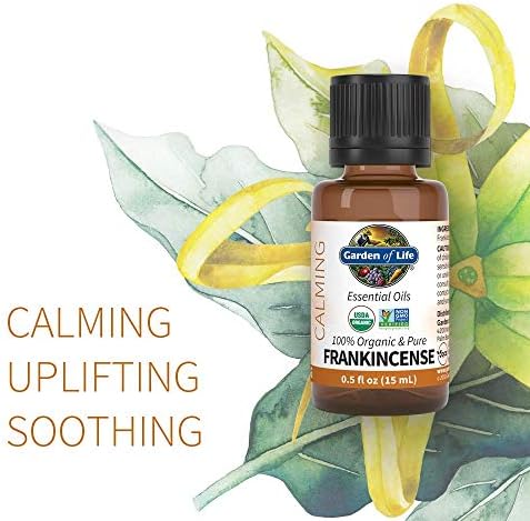 Garden of Life Frankincense Essential Oil 0.5 fl oz - USDA Organic, Pure & Non-GMO for Diffuser, Aromatherapy & Meditati
