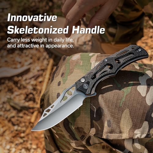 CIVIVI Men's Biophase Flipper Tactical Pocket Knife, Lightweight for Camping and Hunting, C23083C-2 (OD Green)