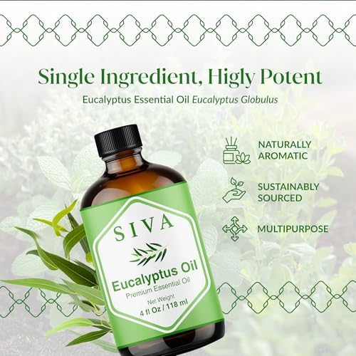 Siva Frankincense Essential Oil - 4 Fl Oz – 100% Natural Boswellia Serrata Oil - for Aromatherapy, Skin Care, and Hair C