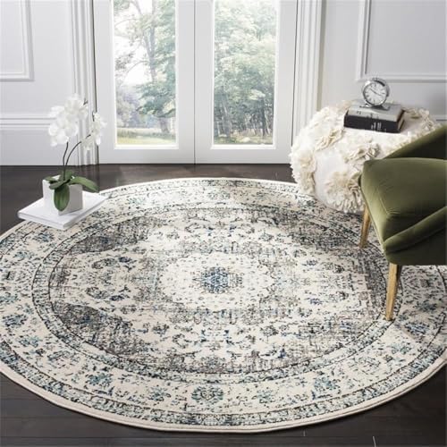 SAFAVIEH Evoke Collection Area Rug - Grey & Gold, Shabby Chic Oriental Medallion Design, Non-Shedding & Easy Care, Perfe - Image 140