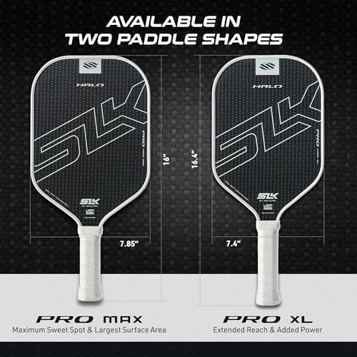 Selkirk Sport SLK Halo Raw Carbon Fiber Pickleball Paddle for Advanced Players | USA Designed | T700, 18k Ultraweave, A