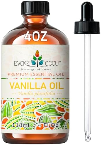 EVOKE OCCU Vanilla and Vetiver Essential Oil for Relaxation - 4 Fl Oz - Stress Relief and Sleep Aid