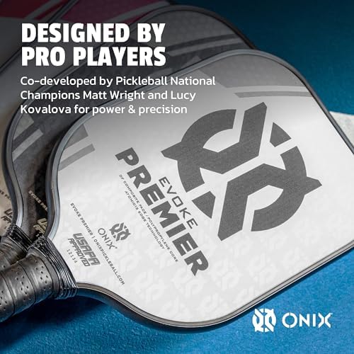 Onix Evoke Premier Professional Tournament Pickleball Paddle - Composite Face for Peak Performance | Onix Evoke Premier