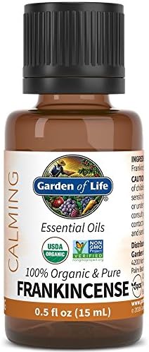 Garden of Life Frankincense Essential Oil 0.5 fl oz - USDA Organic, Pure & Non-GMO for Diffuser, Aromatherapy & Meditati