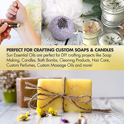 Sun Essential Oils - 4 oz Frankincense Essential Oil with Dropper for Diffuser and Aromatherapy Massage Sun Essential